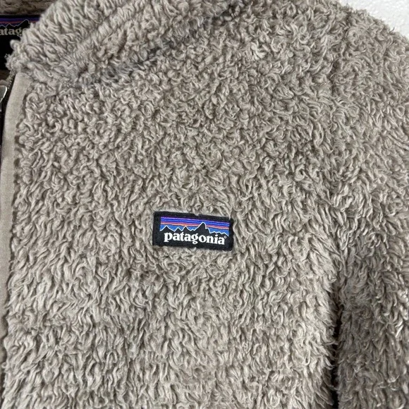 Patagonia Los Gatos Jacket Kids Girls Size XL 14 Brown Full Zip Hoodie Sherp - Picture 2 of 14